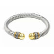 Lexi Pearl Cable Wire Cuff Bracelet