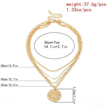 Cancer Zodiac Layered Chain Necklace