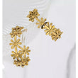 Sunflower Round Gold Hoops - Stainless Steel