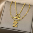 Letter Initial Layer Necklace