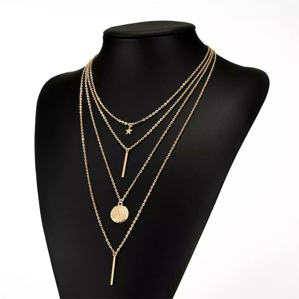 Kissy Layered Gold Necklace