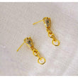 Cari Panther Knocker Link Drop Earrings