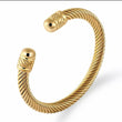 Designer Inspired Cuff Bracelet - Gold and Silver