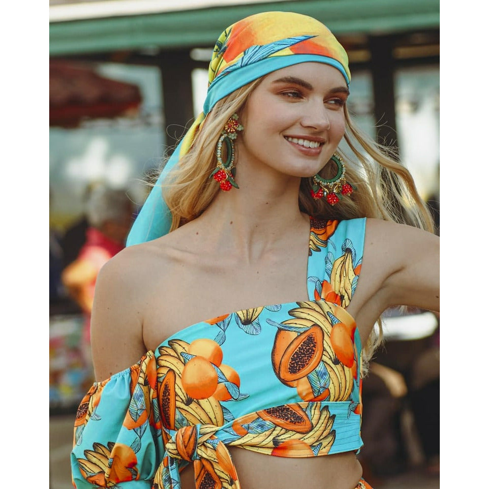 Sari Two Piece Off The Shoulder High-Waist Swimsuit