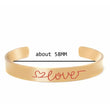Inspirational Gold Cuff Stainless Steel Bracelets - Be Kind, Love, Faith, Hope