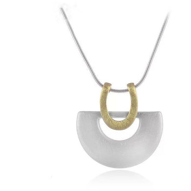 Brighton Semi-Circular Long Necklace  Silver-Gold