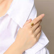 Dainty square midi ring