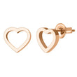 Hollow heart stud earrings