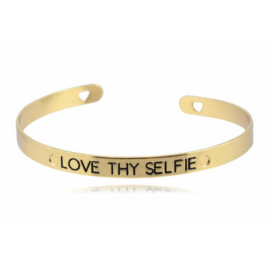 Love Thy Selfie Bangle Cuff Bracelet
