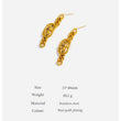 Mili-Buckle Link Drop Gold Earrings