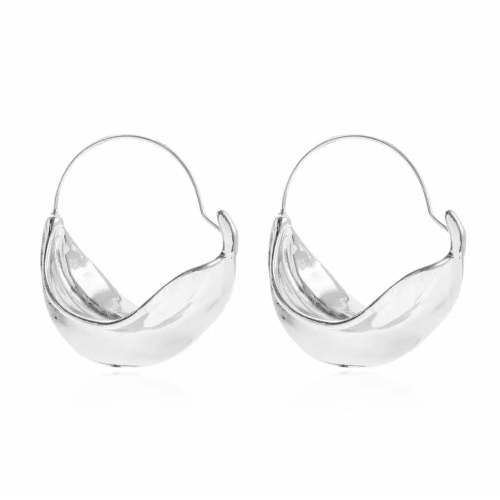 Nordic Flower Basket Hoop Earrings