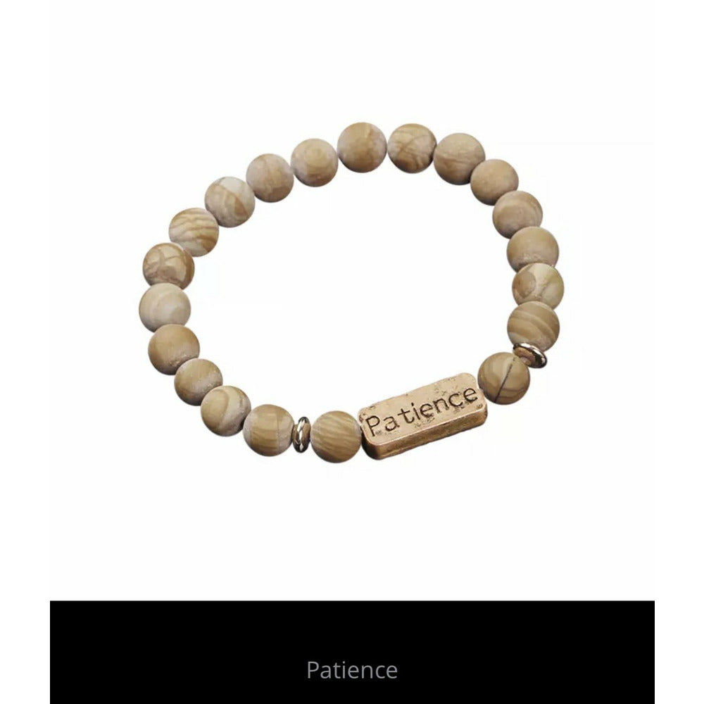 Inspirational message bracelet - patience