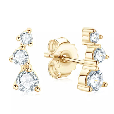 Moissanite Diamond Climber Studs