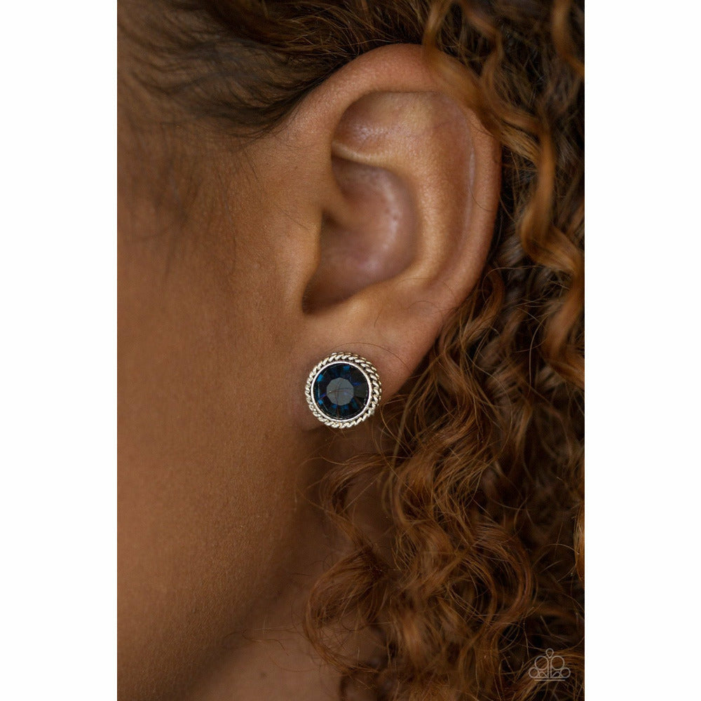 Glam Blue Post Earrings - Sophistycats Jewelry