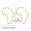 Large Africa Gold Hoop Earrings